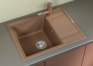 Кухонная мойка Florentina Липси 650 антрацит